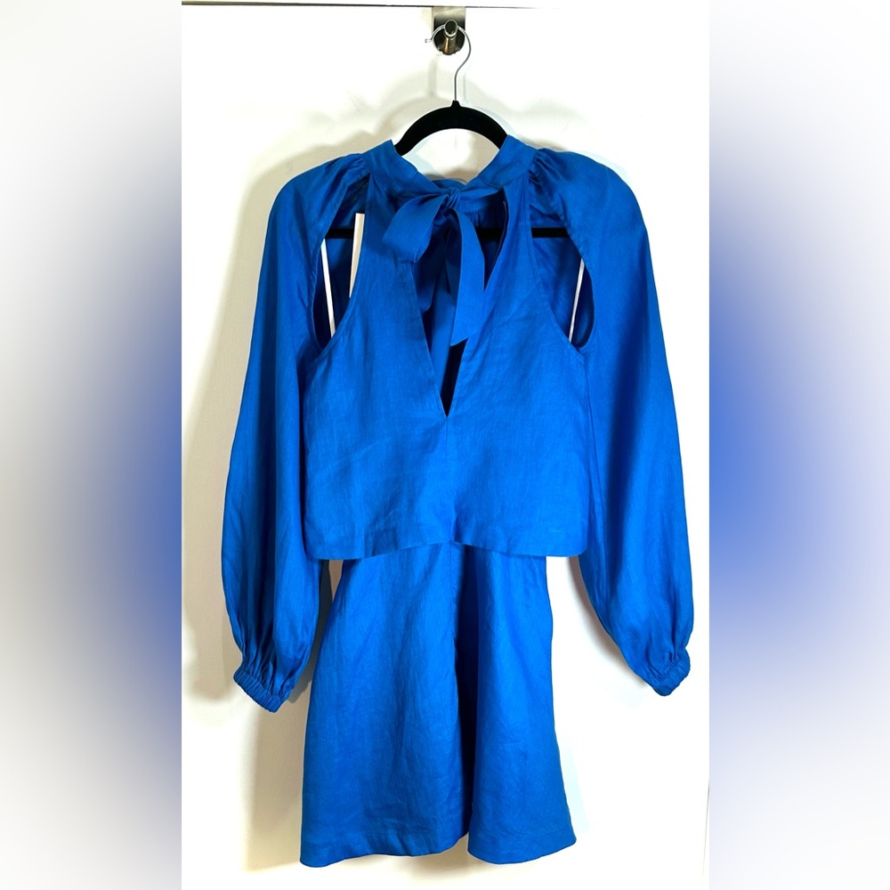 Sovere x REVOLVE - Azure Linen Tie-Back Mini Dress – XS – NWT - Picture 5 of 7